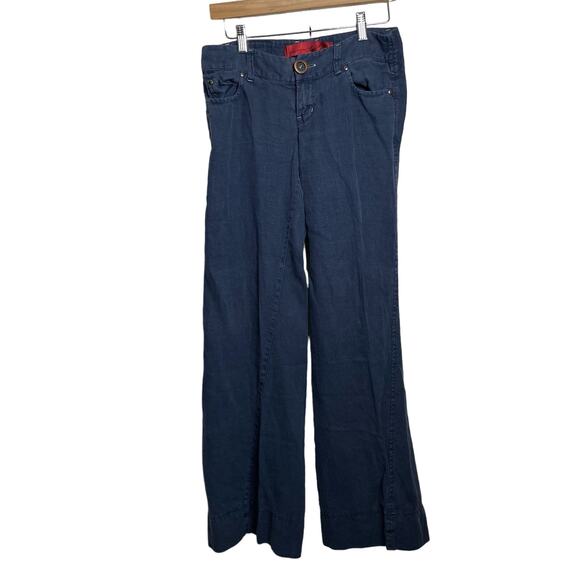 Level 99 Womens Wide Leg 100% Linen Pants Size 26 - Picture 1 of 7